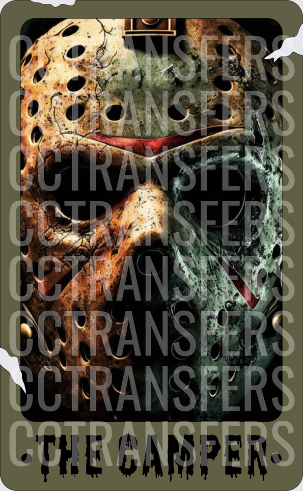 Jason Voorhees Weathered Hockey Mask The Camper (DTF)