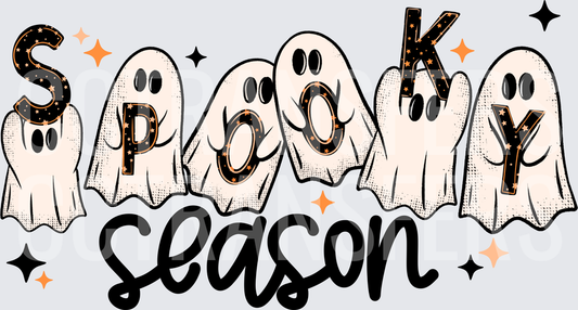 Spooky Season Halloween Ghosts with Stars (DTF)