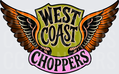 West Coast Choppers Winged Shield Badge (DTF)