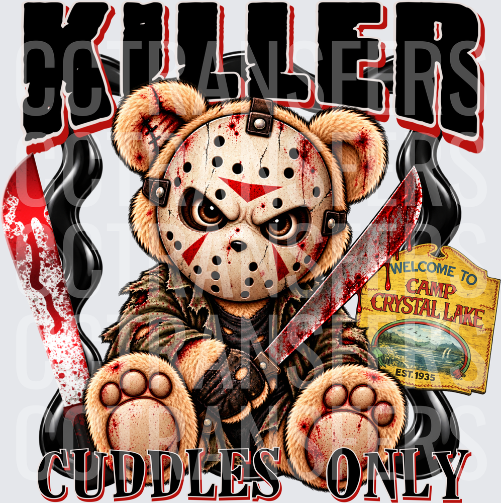 Killer Cuddles Only Horror Teddy Bear Camp Crystal Lake (DTF)