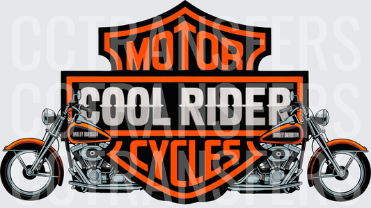 Cool Rider Motor Cycles Shield with Classic Motorcycles (DTF)