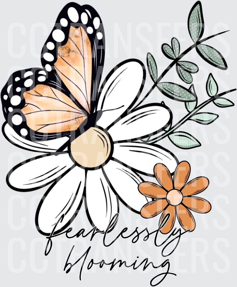 Fearlessly Blooming Butterfly Daisy Floral (DTF)