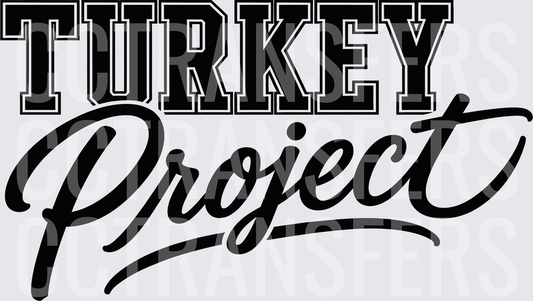 Turkey Project Bold Varsity Script Lettering (DTF)