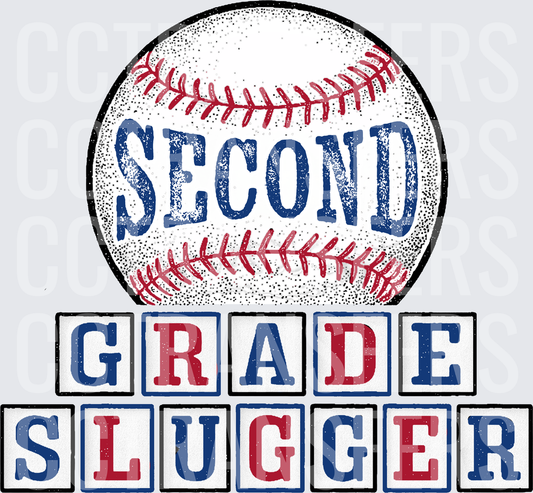 Second Grade Slugger Vintage Baseball (DTF)
