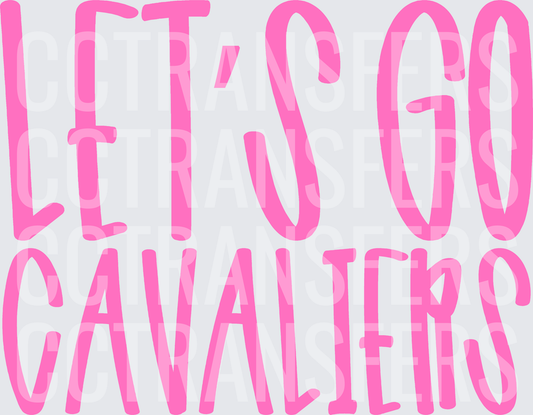 Let's Go Cavaliers Bold Pink Fan Spirit (DTF)