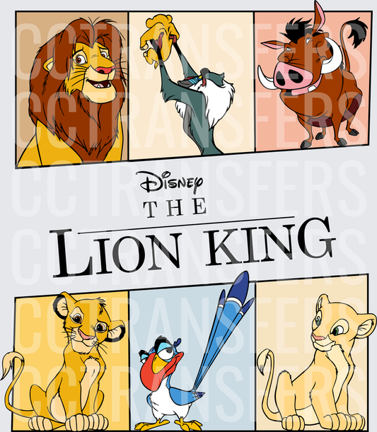 The Lion King Character Panel Grid (DTF)