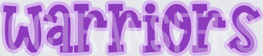 Purple Warriors Bold Retro Text Lettering (DTF)