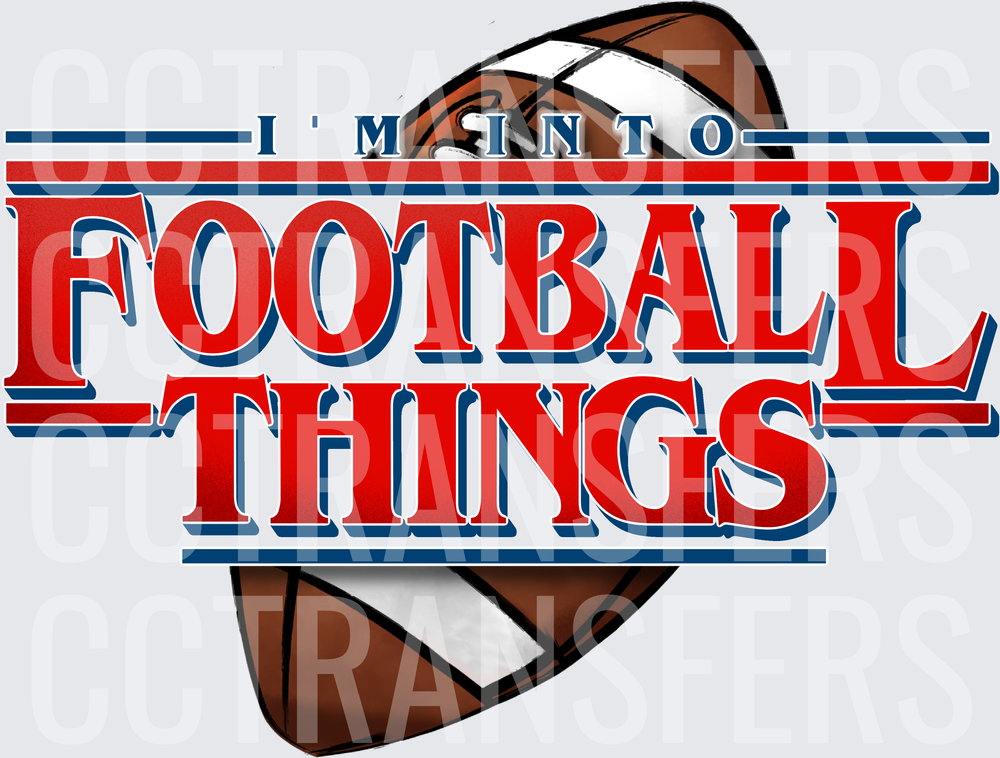 I'm Into Football Things Retro Grunge Typography with Football (DTF)