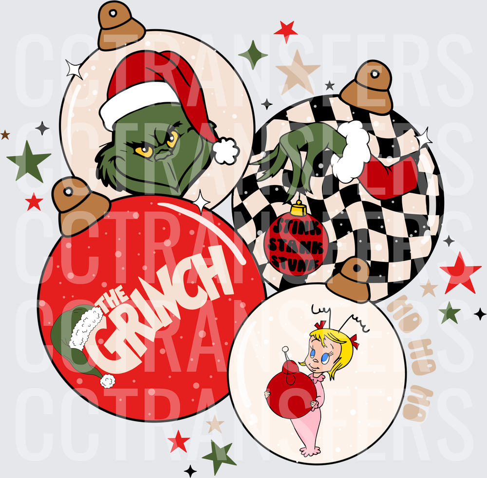 G-Man Christmas Ornament Bundle Stink Stank Stunk Ho Ho Ho (DTF)