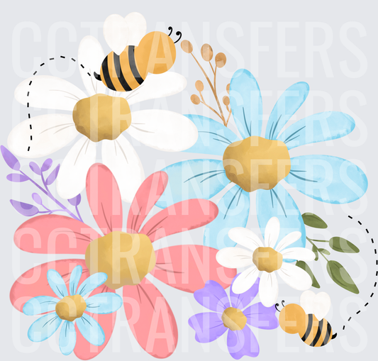 Spring floral bees