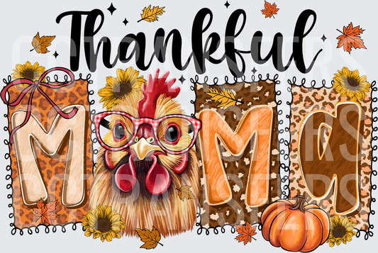 Chicken Thankful Mama Transfer