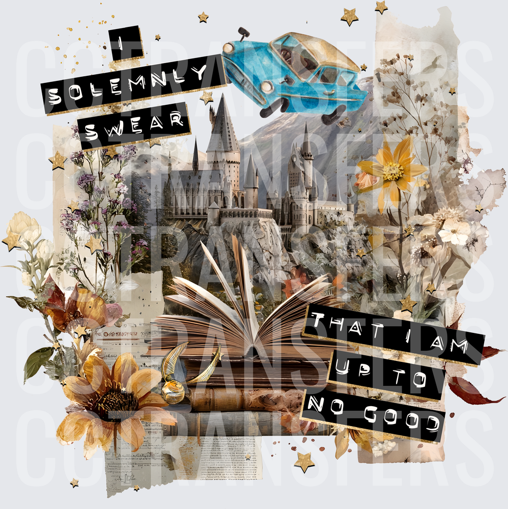 I Solemnly Swear That I Am Up To No Good Wizard Castle Collage (DTF)