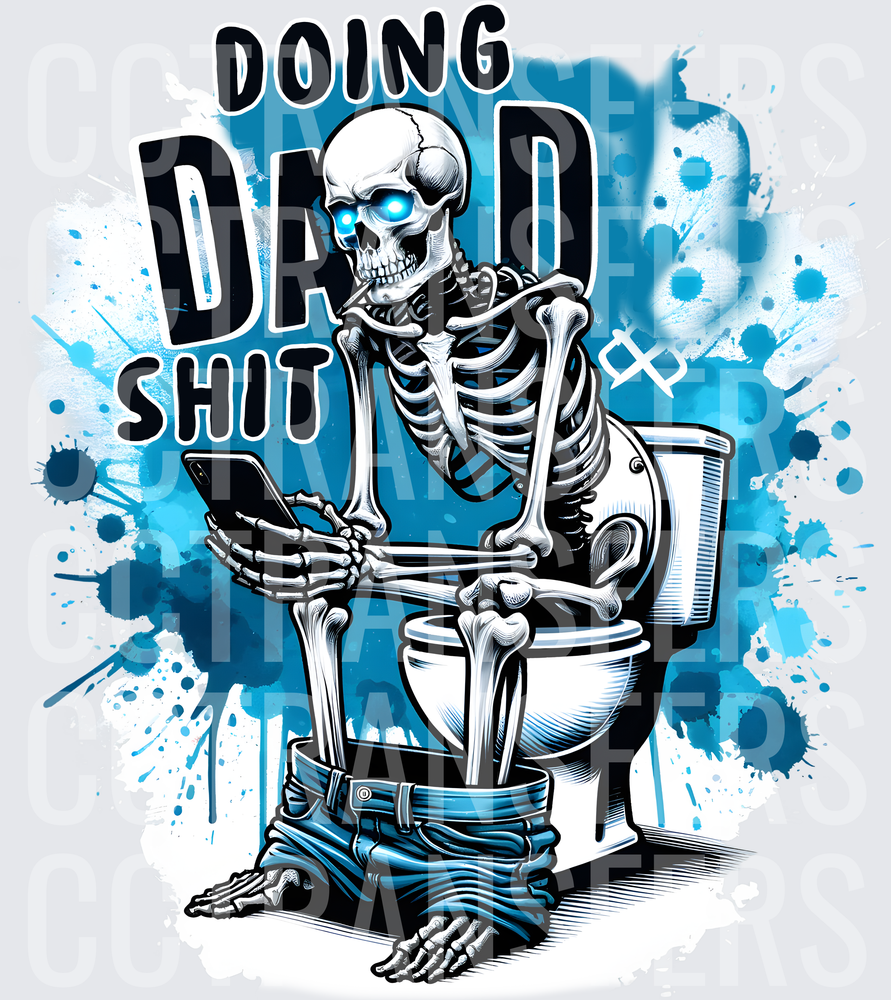Doing Dad Shit Skeleton On Toilet With Phone (DTF)