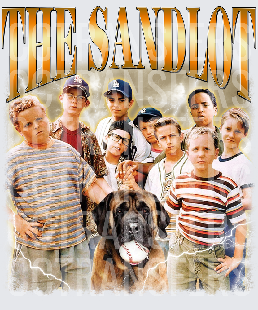 The Sandlot Kids With Dog Holding Baseball (DTF)