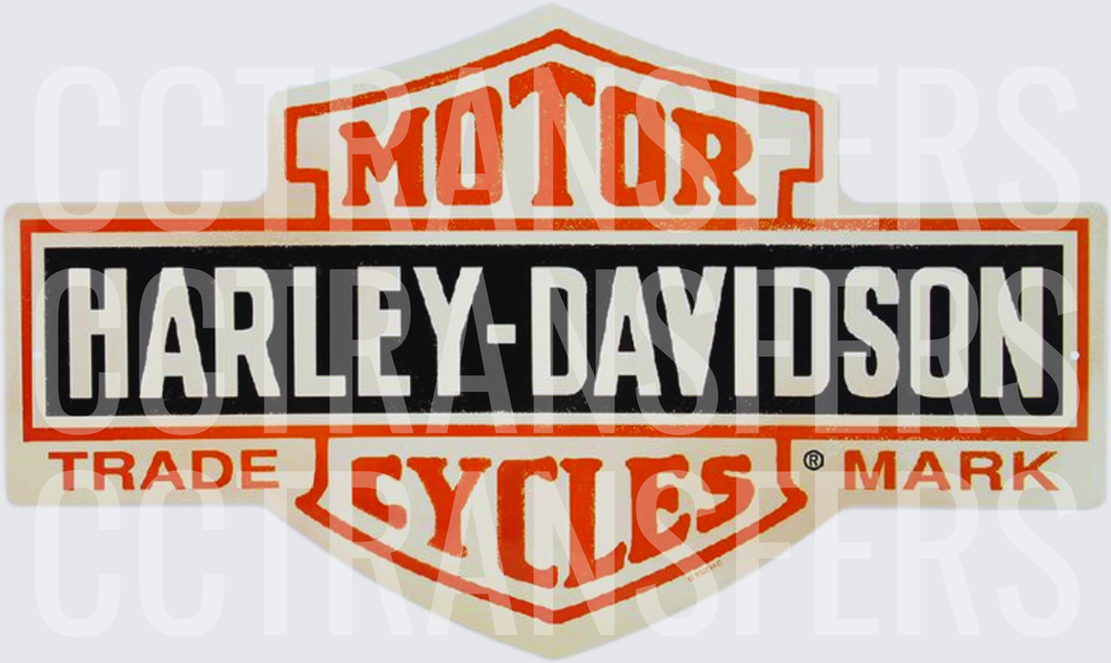 Vintage Motor Cycles Bar Shield Badge Logo (DTF)