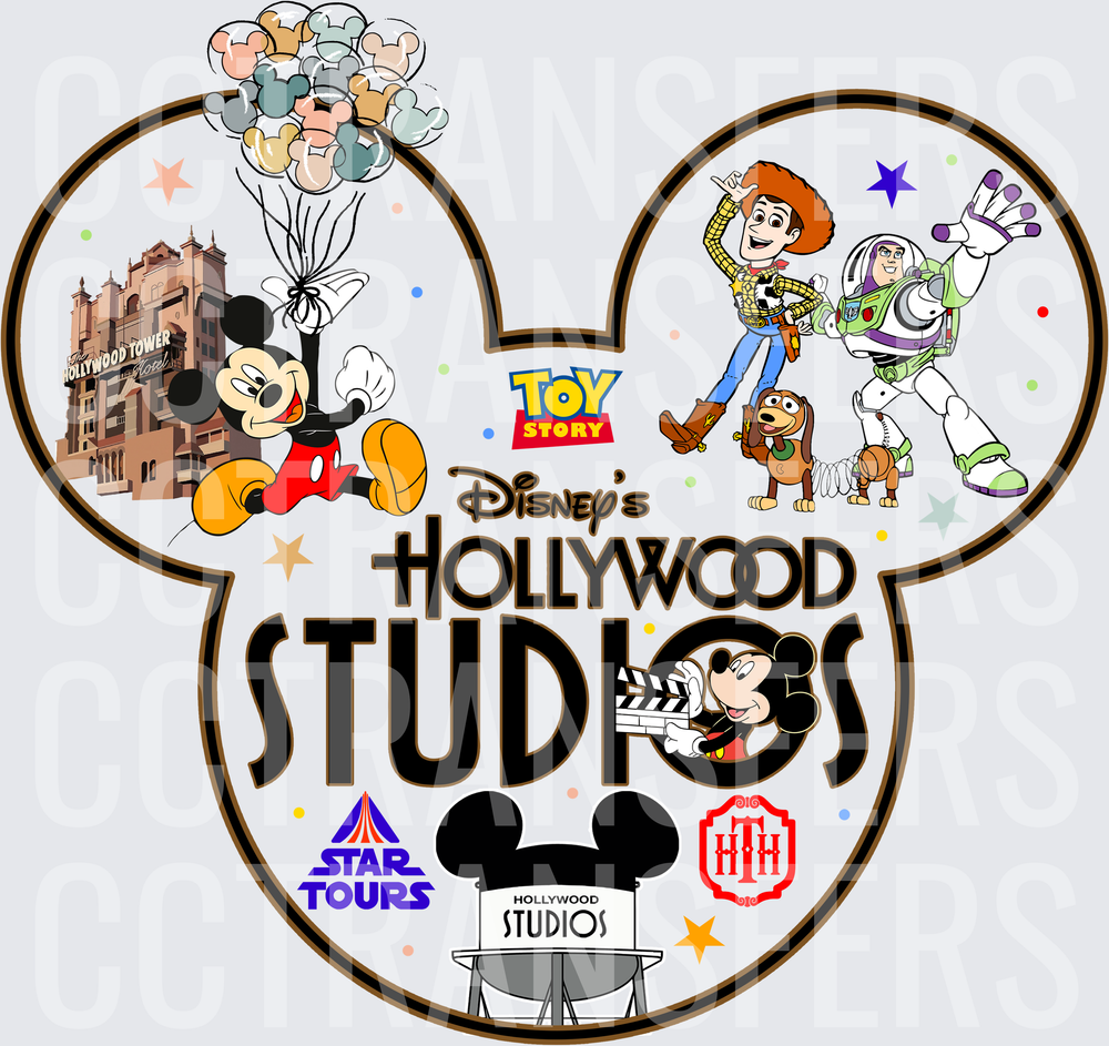 mouse Head Theme Park Icons (DTF)