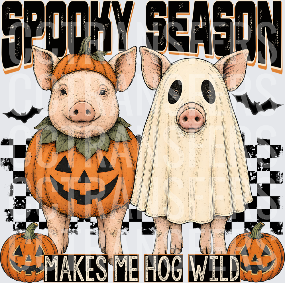Spooky Season Makes Me Hog Wild Halloween Pigs (DTF)