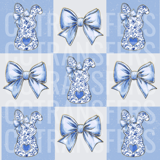 checkeredbluefloralbunny