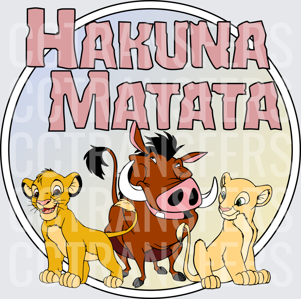 Hakuna Matata Young Lions and Warthog Circle (DTF)