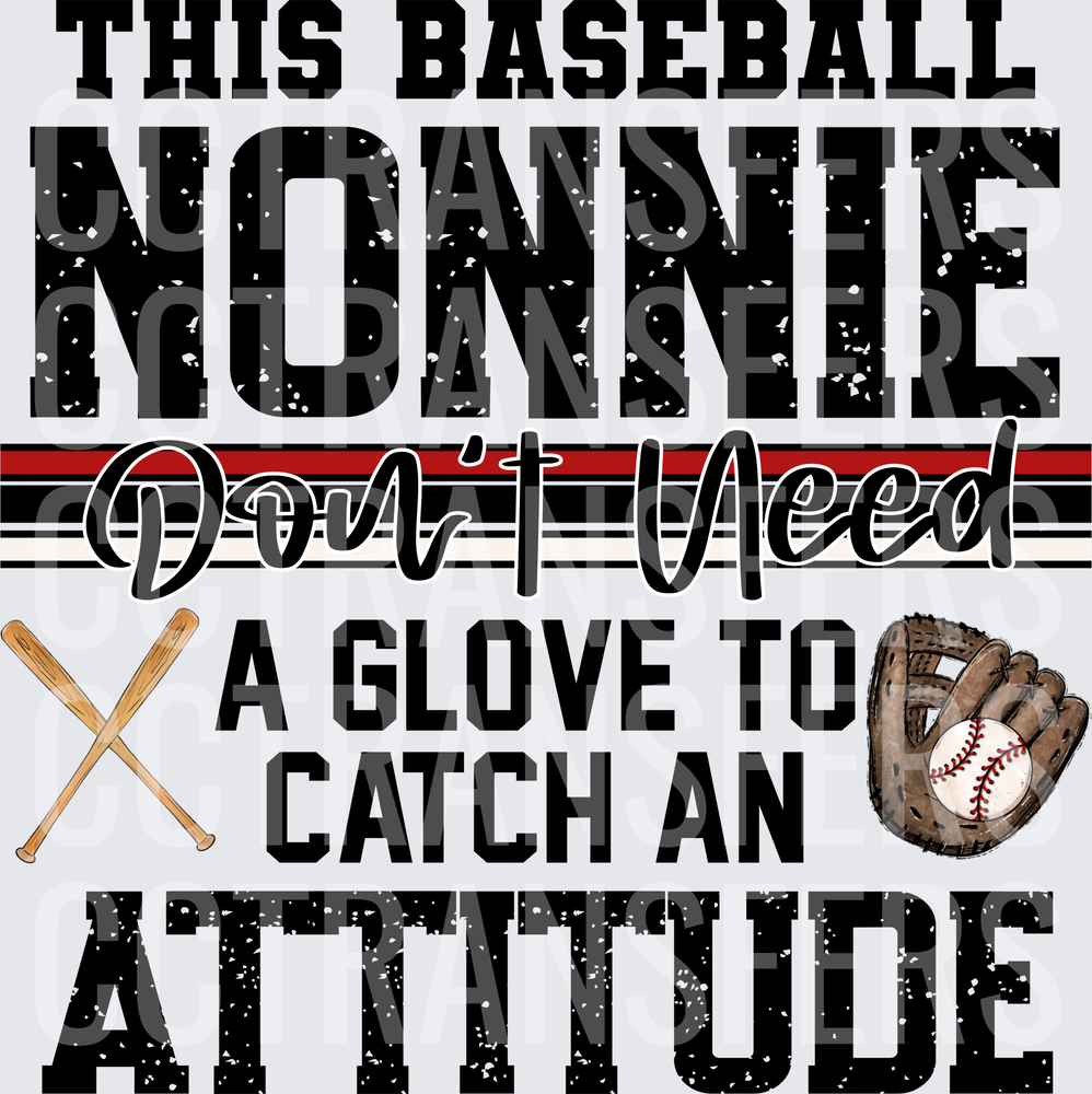 This Baseball Nonnie Don't Need A Glove To Catch An Attitude (DTF)