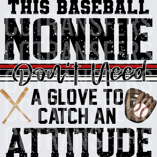 This Baseball Nonnie Don't Need A Glove To Catch An Attitude (DTF)