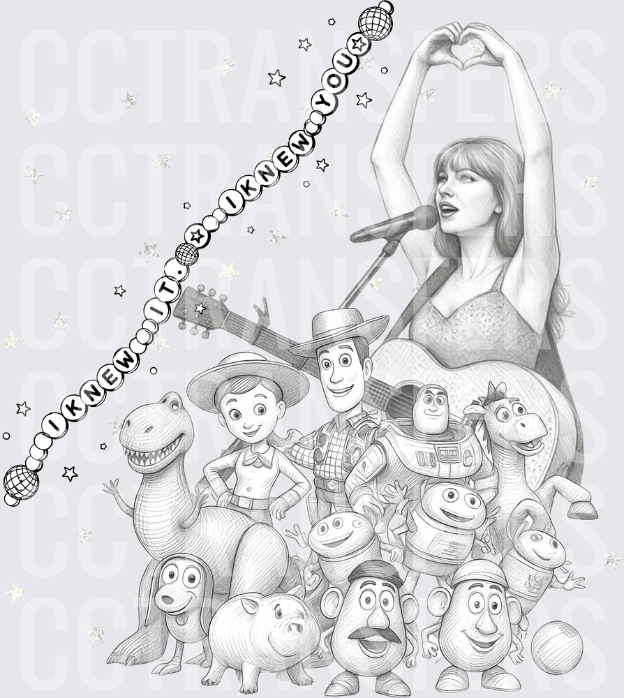 I Knew It I Knew You Pop Star With Animated Toys (DTF)