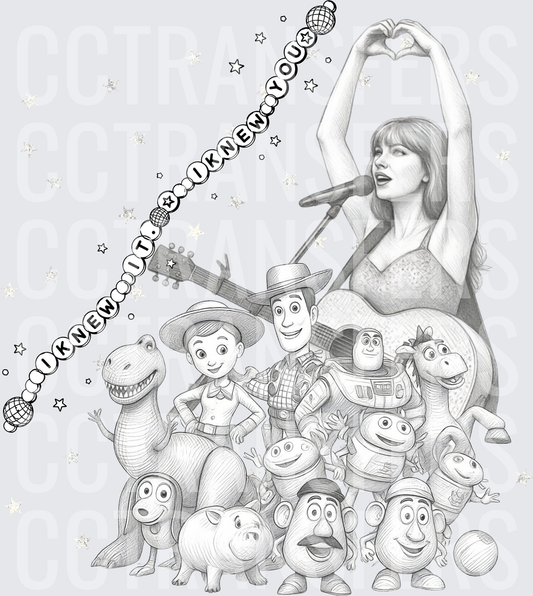 I Knew It I Knew You Pop Star With Animated Toys (DTF)