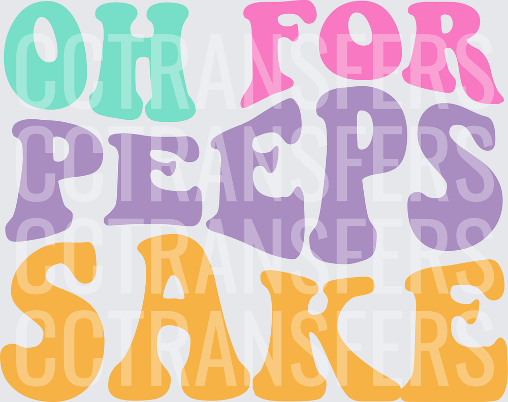 Oh For Peeps Sake Retro Pastel Easter Saying (DTF)