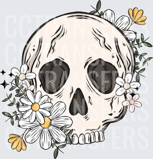 Floral skelly Transfer