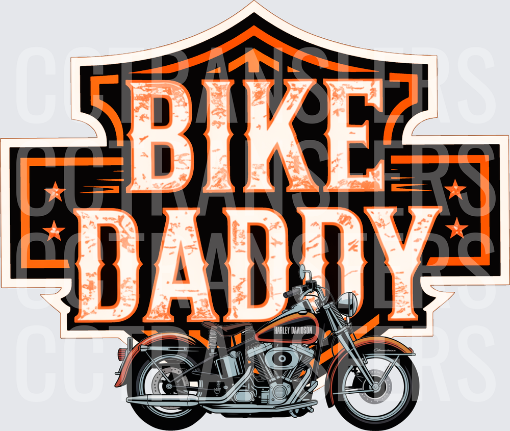 Bike Daddy Classic Motorcycle Shield Badge Design (DTF)