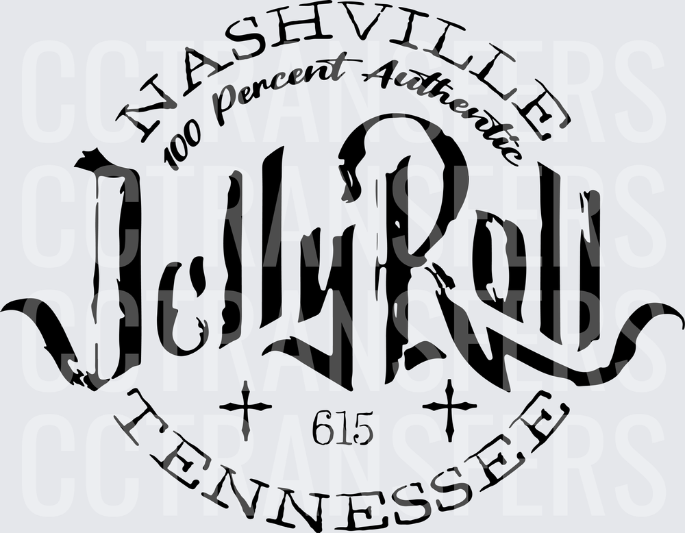 Nashville Tennessee 100 Percent Authentic 615 Stamp (DTF)