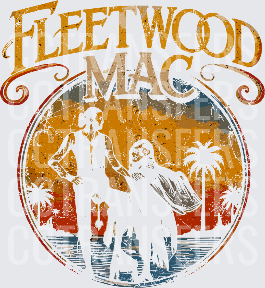 Fleetwood Mac Vintage Retro Band Sunset Silhouette (DTF)