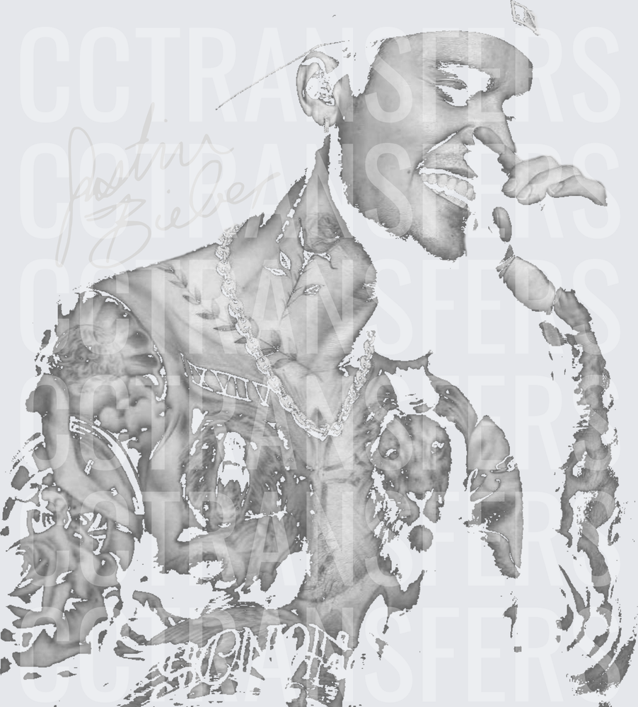 Tattooed Male Singer Smiling With Chain Necklace And Cap (DTF)