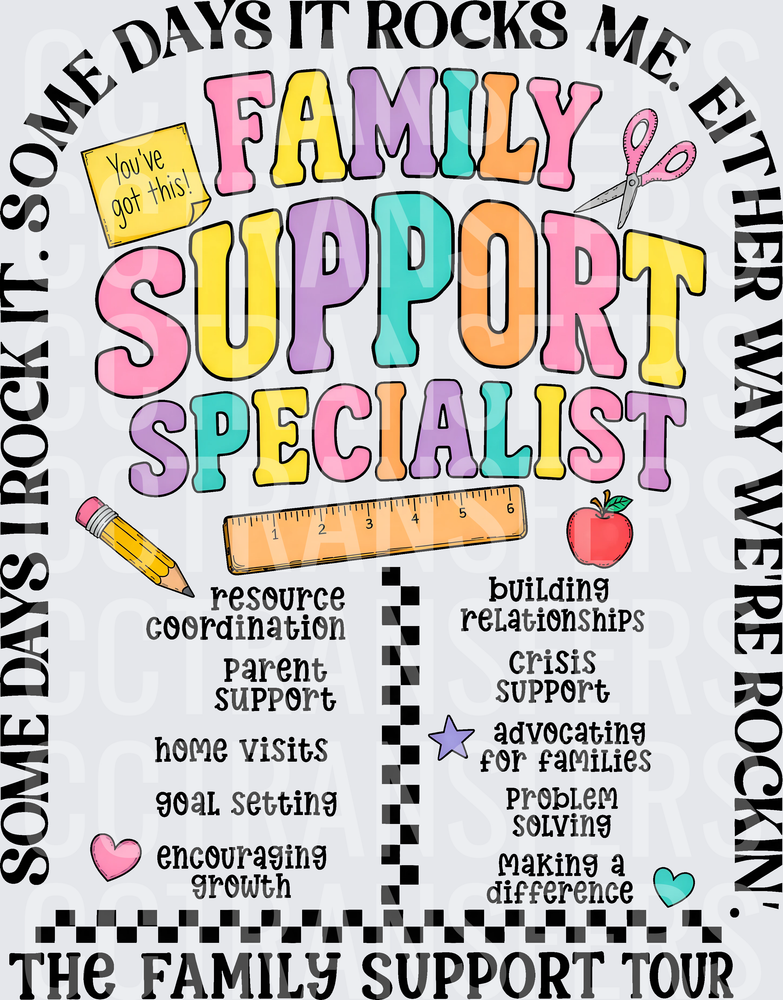 Family Support Specialist Some Days It Rocks Me Tour (DTF)