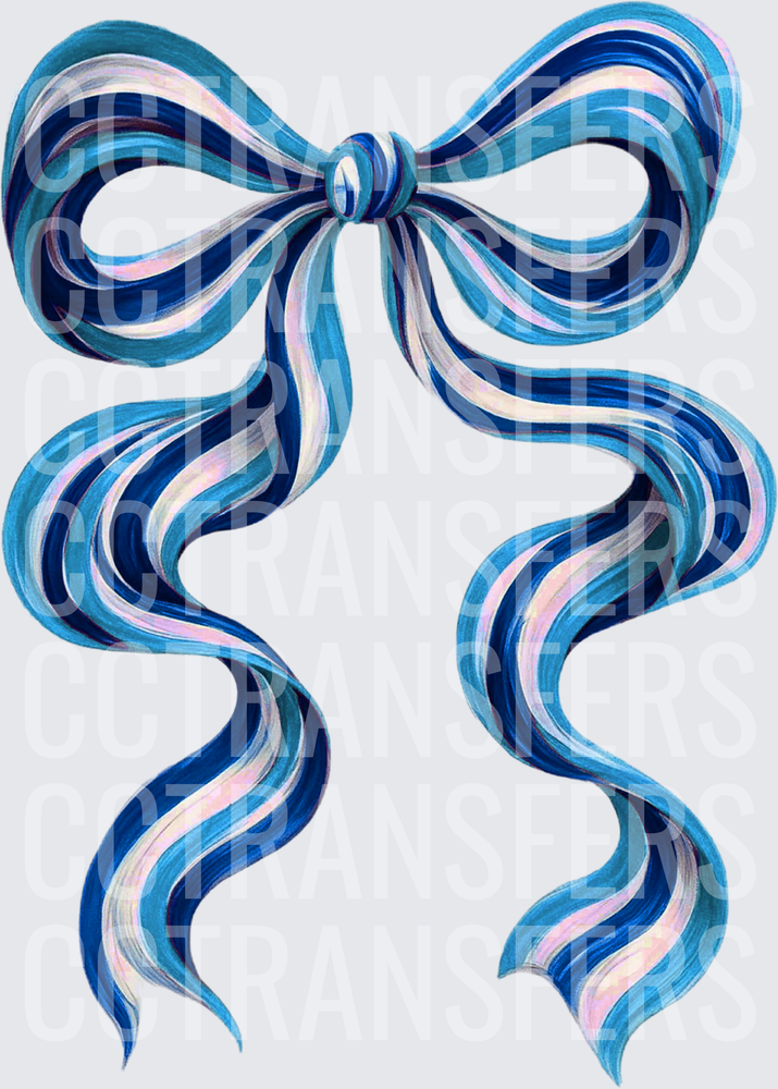 Navy Light Blue Long Bow