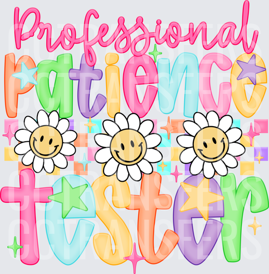 Professional Patience Tester Smiley Daisy Checkered (DTF)