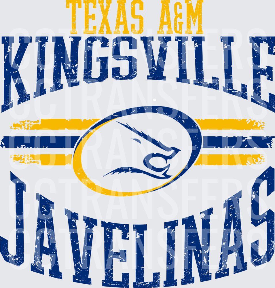 Javelinas Mascot Vintage Distressed Arch Spirit (DTF)