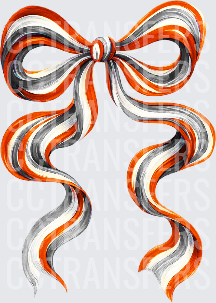 Orange White Grey Long Bow