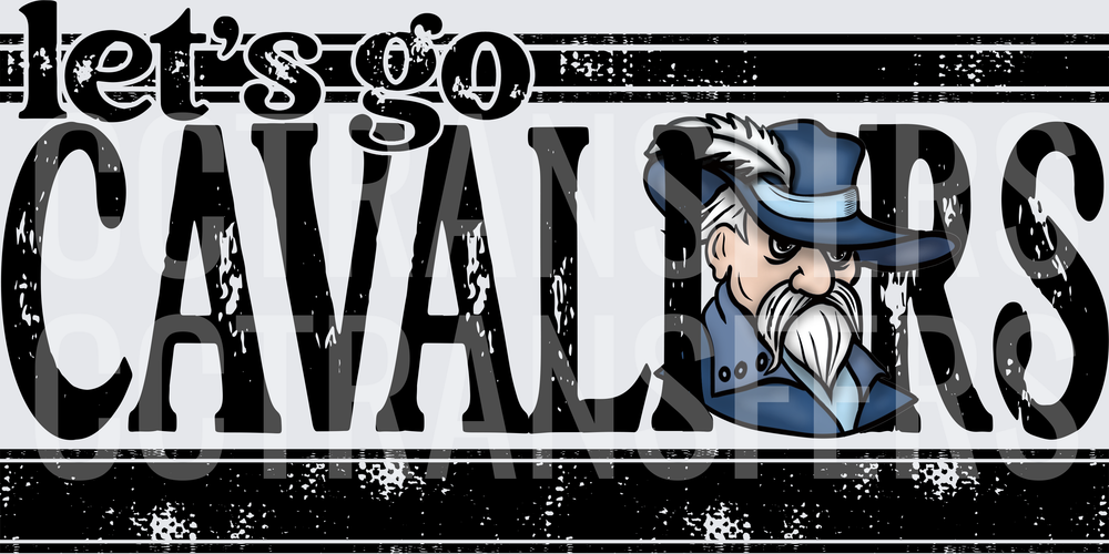 Let's Go Cavaliers Mascot Spirit Distressed (DTF)