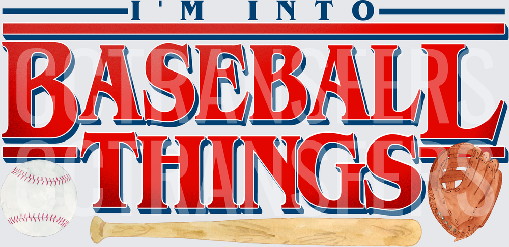 I'm Into Baseball Things Retro Horror Font Design (DTF)