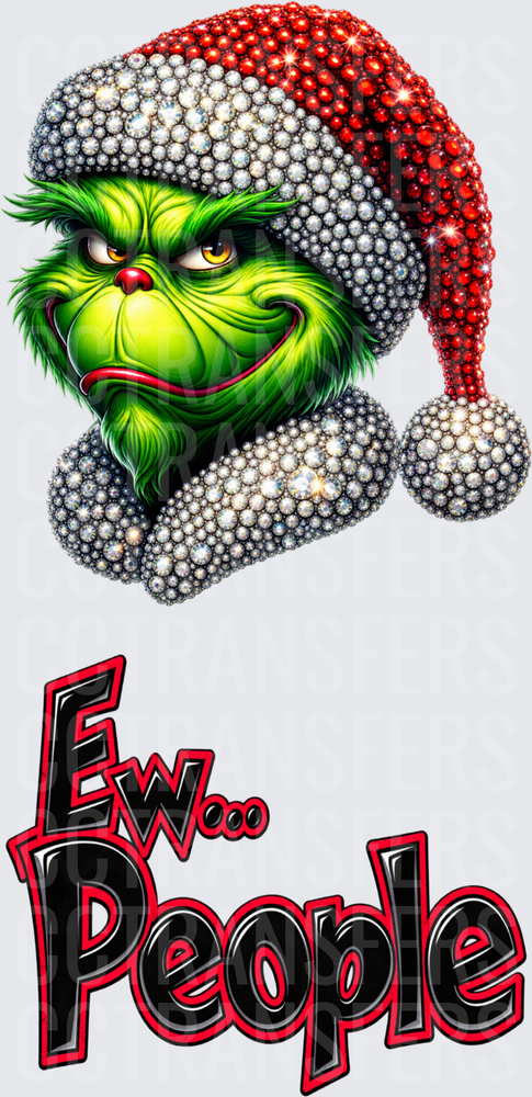 Rhinestone G-Man Santa Ew People Christmas (DTF)
