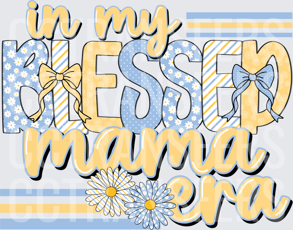 In My Blessed Mama Era Daisy Floral Bow (DTF)