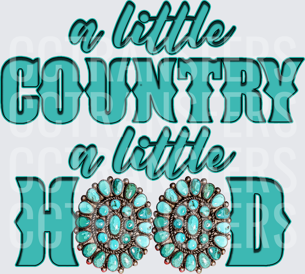 A Little Country A Little Hood Turquoise Concho Earrings (DTF)