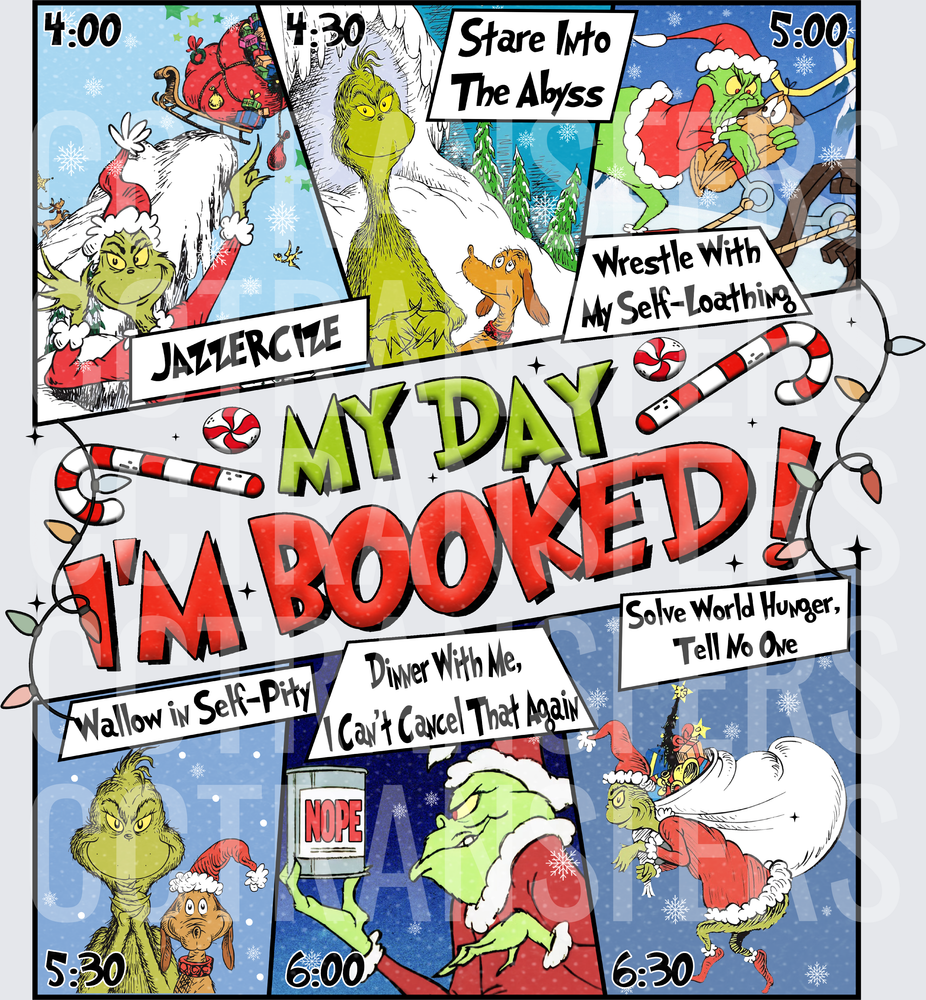 G-Man My Day I'm Booked Funny Christmas Schedule (DTF)