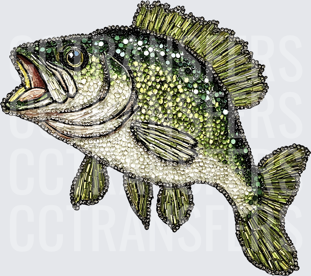 Beaded Mosaic Largemouth Bass Open Mouth (DTF)
