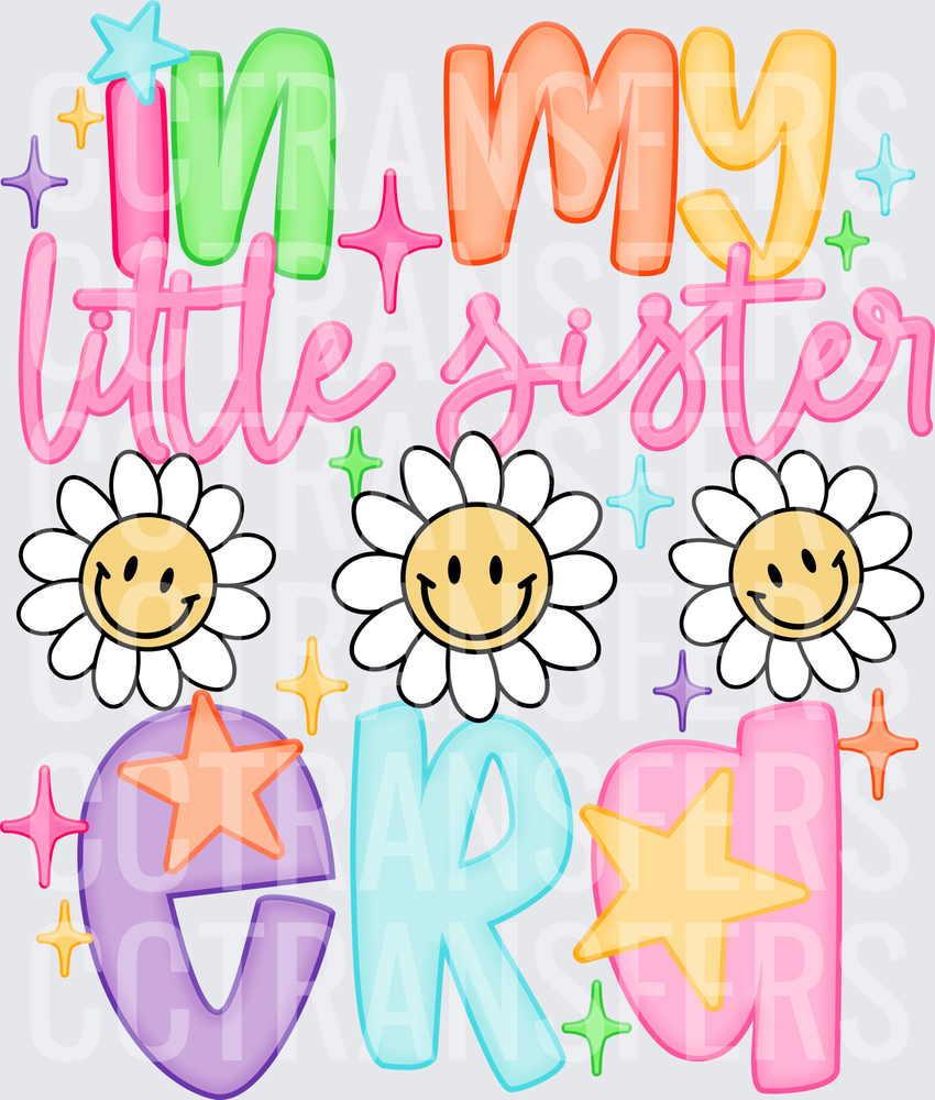 In My Little Sister Era Smiley Daisy Flowers (DTF)