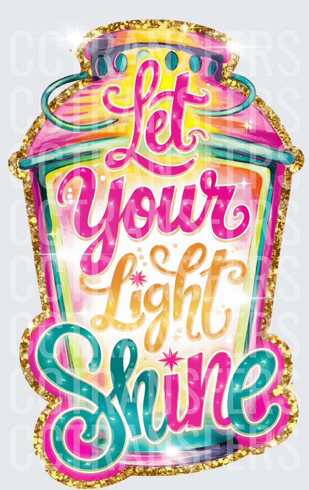 Let Your Light Shine Glitter Lantern (DTF)