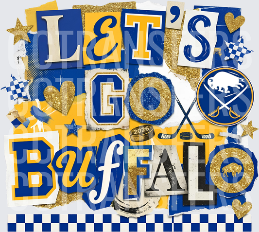 Let's Go Buffalo Sabres Hockey Collage 2026 (DTF)
