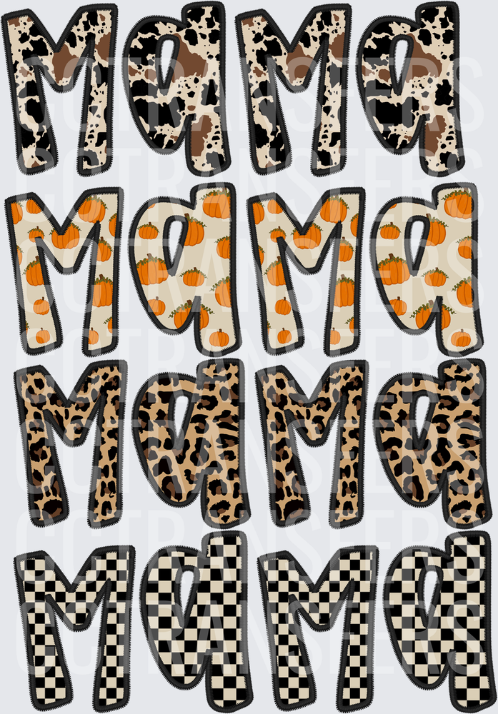 Mama Bundle Cow Print Pumpkin Leopard Checkered (DTF)