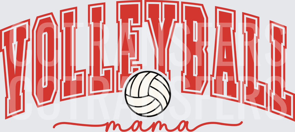 Volleyball Mama Arched Letters with Ball (DTF)